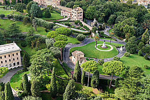 花园,梵蒂冈城,梵蒂冈,罗马,拉齐奥,意大利,欧洲