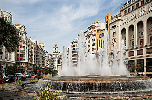 广场,市政厅,瓦伦西亚,西班牙,欧洲