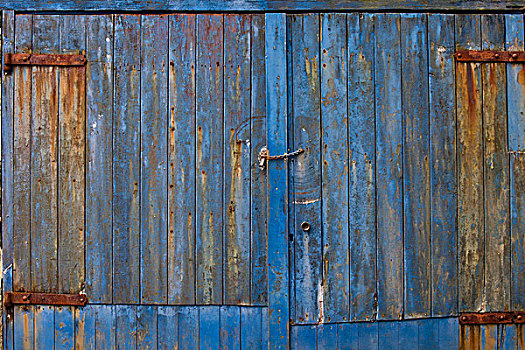 风化,建筑,涂绘,蓝色,阿盖尔郡,苏格兰