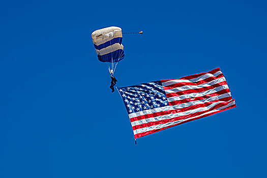 美国,俄勒冈,美国空军,学院,跳伞运动员,美国国旗