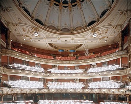 英国国家歌剧院,舞台,照亮,观众