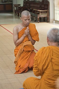 男青年,佛教,新信徒,僧侣