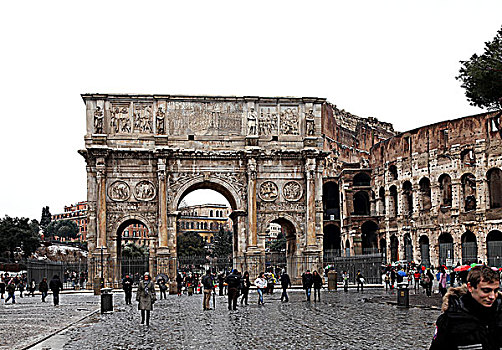意大利罗马的君士坦丁凯旋门