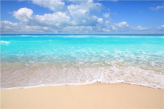 加勒比,青绿色,海滩,完美,海洋,晴天