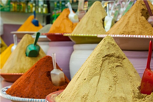 调味品,市场,玛拉喀什,摩洛哥