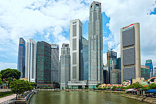 摩天大楼,新加坡河,新加坡,亚洲