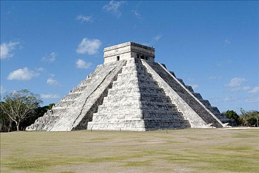 卡斯蒂略金字塔,库库尔坎金字塔,奇琴伊察,尤卡坦半岛,墨西哥,中美洲