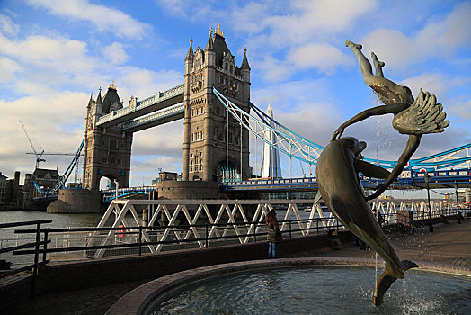 塔桥,风景,码头,伦敦,区域,英格兰,英国,欧洲