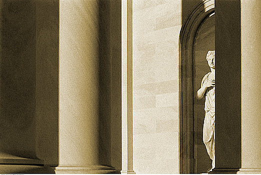 雕塑,柱子,国会大厦建筑,华盛顿,美国