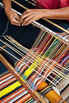 编织,布,印度尼西亚
