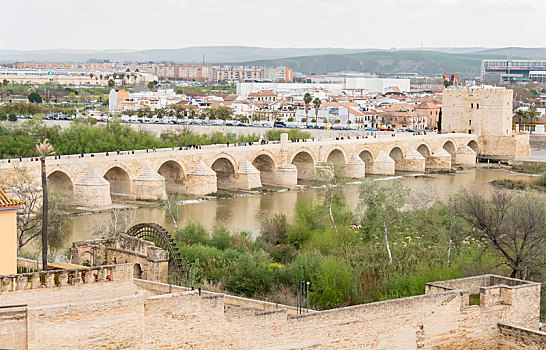 科多巴,罗马桥,上方,瓜达尔基维尔河,西班牙