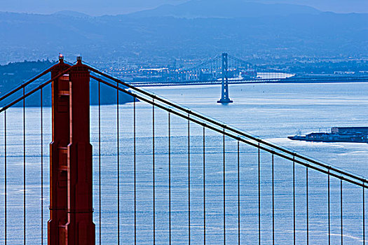 海湾大桥,老鹰,山,旧金山湾,旧金山,加利福尼亚,美国