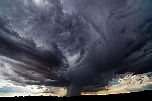 雷暴,风暴,多云,夜光,国家公园,北开普,南非,非洲
