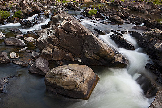 河流,流动,石头,瀑布,阿肯色州,美国
