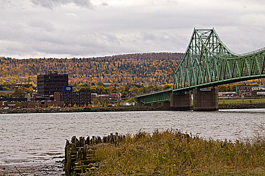 桥,连接,新布兰斯维克,魁北克,加拿大