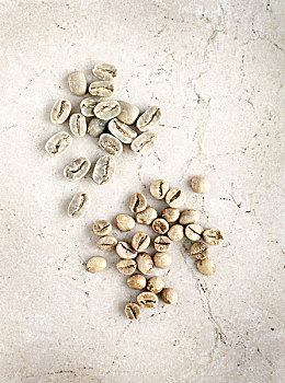 堆放,咖啡豆,大理石板