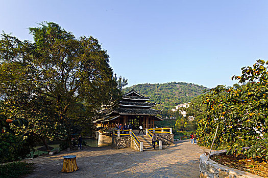 风雨桥,红岩村,广西,桂林,恭城