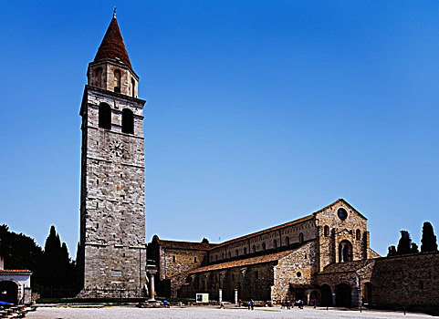大教堂,塔,阿奎利亚,乌迪内,意大利,欧洲