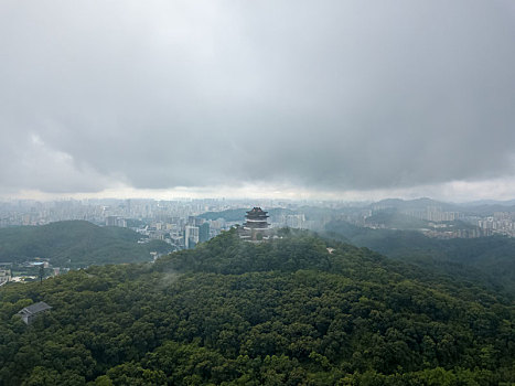 广东惠州高榜山挂榜阁云海航拍风光