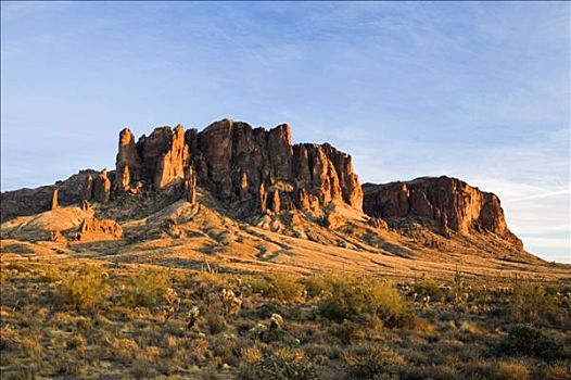 地质构造,迷信,山峦,东方,州立公园,亚利桑那