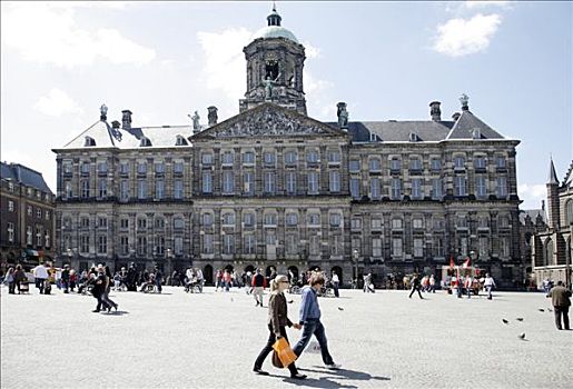 皇宫,坝,阿姆斯特丹,荷兰,欧洲