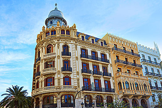 瓦伦西亚,市政厅,广场,建筑,西班牙