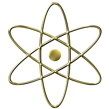 金色,原子,象征