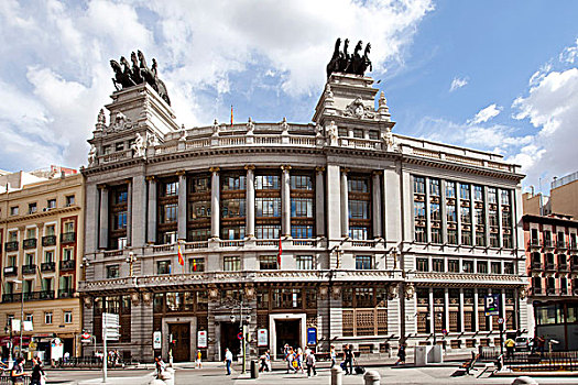 西班牙人,银行,历史建筑,马德里,西班牙,欧洲