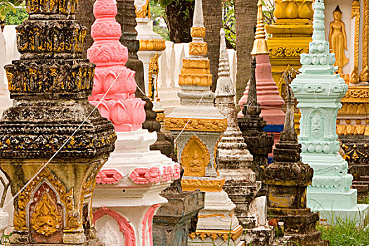 老挝,墓地,佛塔,1818年,国王