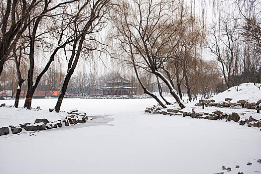 圆明园冬雪