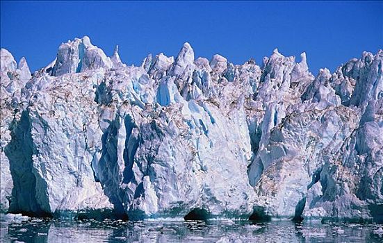 冰河,正面,迪斯科湾,格陵兰
