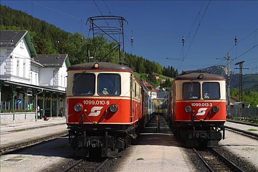 列车,奥地利,联邦,铁路,火车站,施蒂里亚