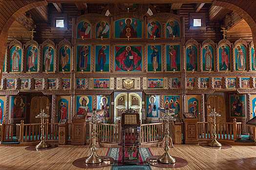内景,东正教,大教堂,圣三一教堂,俄罗斯,欧洲
