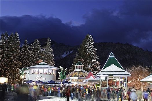 酒吧,帐篷,观众,结束,区域,第一,障碍滑雪,2004年,塞梅宁,下奥地利州