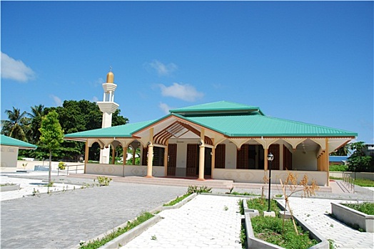 绿色,清真寺,岛屿