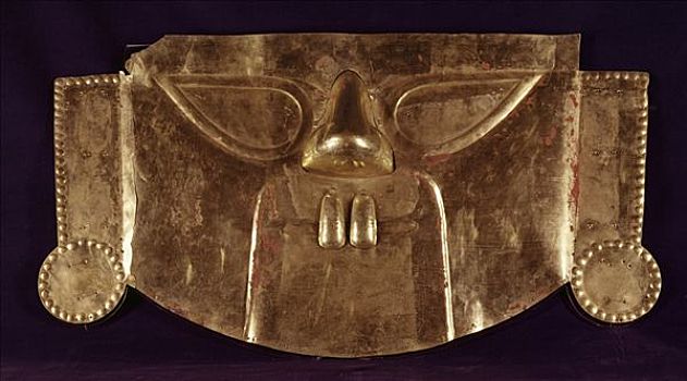 黄金,面具,14世纪,文化,秘鲁,前哥伦布时期