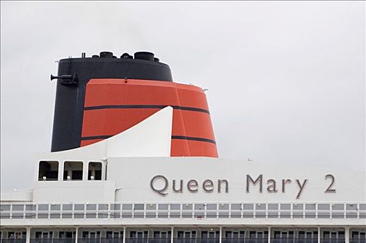 特写,巡航,船,玛丽女王二世号