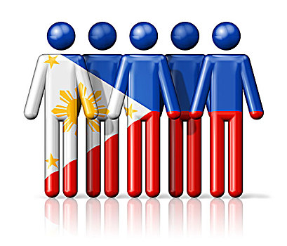 旗帜,菲律宾,线条画