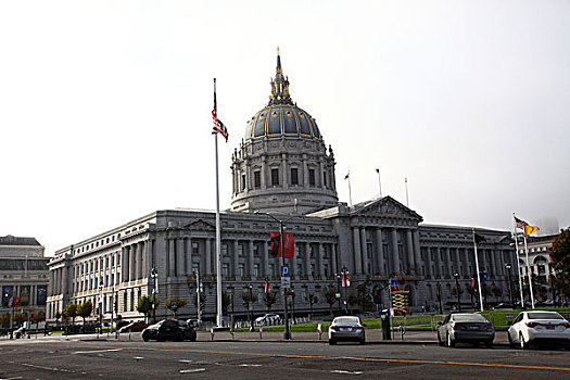 旧金山市政大厅,蓝天,北美洲,美国,加利福尼亚州,旧金山,风景,全景,文化,景点,旅游