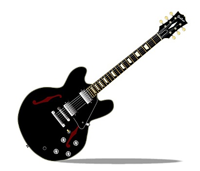 黑色,坚实,吉他