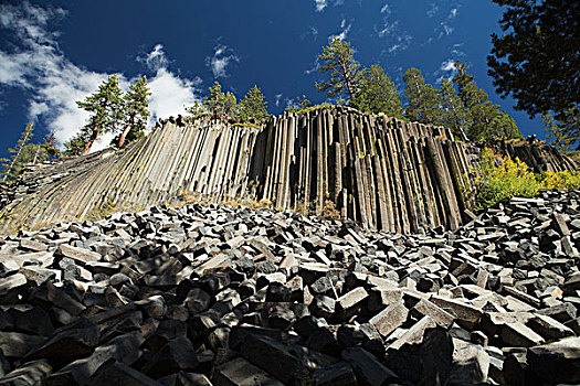 残留,熔岩流,石头,柱子,堆,国家纪念建筑,加利福尼亚,美国