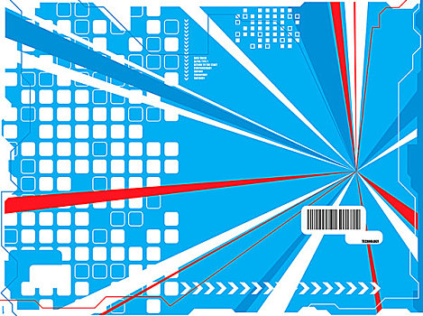 技术,背景,未来,风格,红色,白色,蓝色,形状