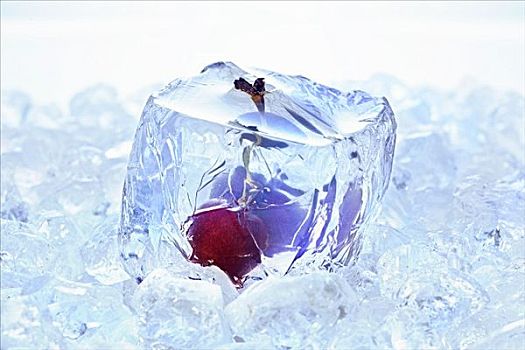 樱桃,冰块