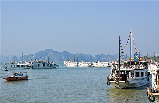 旅游,船,下龙湾,越南