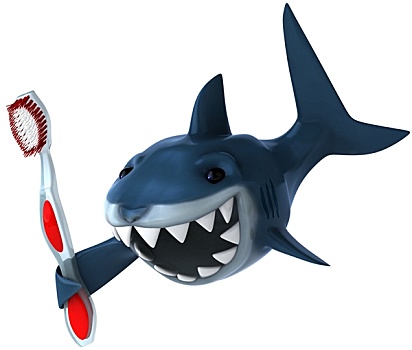 鲨鱼,牙刷