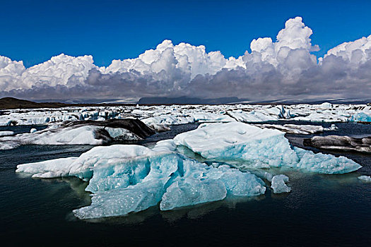 特写,冰,风景,结冰,湖水,杰古沙龙湖,冰岛