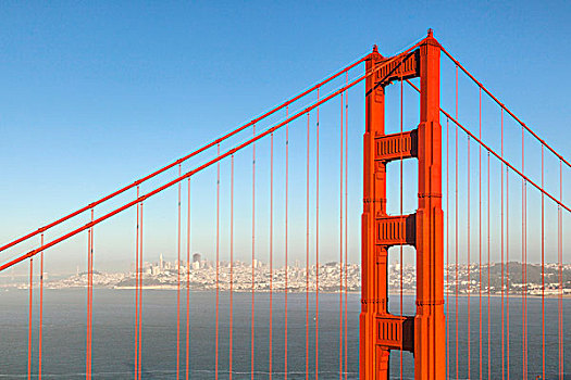 著名,旧金山,金门大桥,晚霞