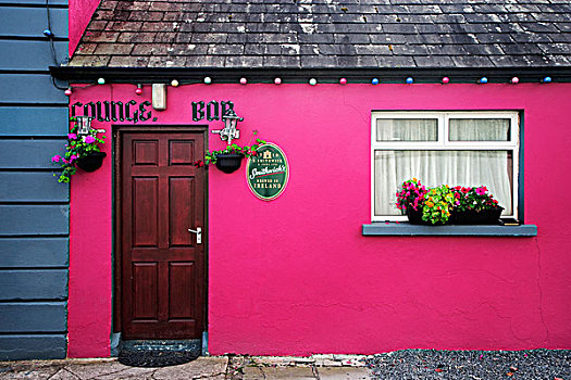 爱尔兰,户外,明亮,涂绘,酒吧