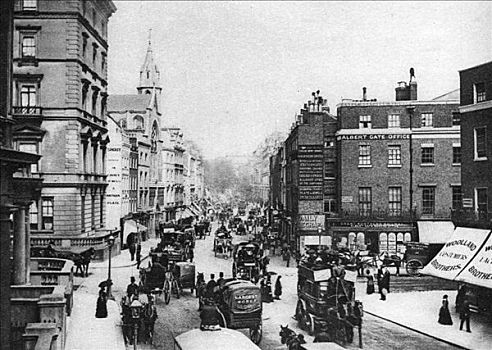 骑士桥街区,伦敦,19世纪90年代