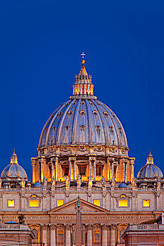设计,米开朗基罗,漂亮,圆顶,圣彼得大教堂,黎明,罗马,拉齐奥,意大利